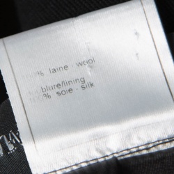 Pre Owned Chanel Vintage Black Wool Coat M