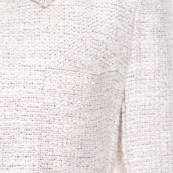 Pre Owned Chanel Vintage Multicolor Textured Zip Front Peplum Jacket M