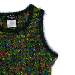 مملوكة مسبقًا Chanel Multicolor Woven Sleeveless Top M
