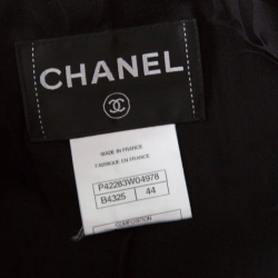 Chanel Sequin Embellished Double Layer Tuxedo Jacket L