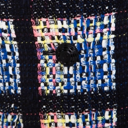 Pre Owned Chanel Multicolor Wool Blend Flounce Sleeve Tweed Blazer S