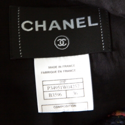 Pre Owned Chanel Multicolor Wool Blend Flounce Sleeve Tweed Blazer S