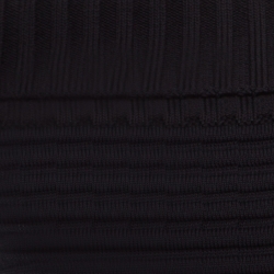 Chanel Black Chunky Rib Knit Off Shoulder Bodycon Dress M
