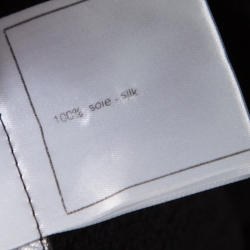 Pre Owned فستان شانيل فينتدح حرير أسود منقوش كريب مكشكش M