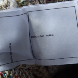 Pre Owned فستان ماكسي شانيل تريكو شانكي كريمي منقوش بلا أكمام L