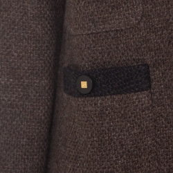 Pre Owned Chanel Boutique Vintage Brown Wool Tweed Jacket XL