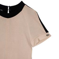 Pre Owned Chanel Monochrome Block Shift Dress S