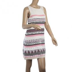 Pre Owned Chanel Resort 2011 Striped Cashmere Dress L 
