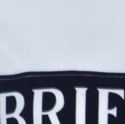 Pre Owned تي شيرت شانيل أكمام طويلة مزين نقوش Gabrielle قطيفة قطن أبيض S