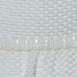 Chanel White Crochet Knit Cotton Blend Strapless Short Dress M