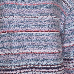 Chanel Multicolor Tweed Bateau Neck Sweater L