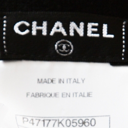 Chanel Black Wool Knit Pleated Mini Skirt M