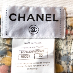Chanel Multicolor Tweed Fringed Midi Dress XXL