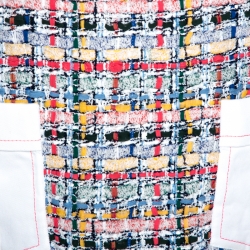Chanel Multicolor Tweed Fringed Midi Dress XXL