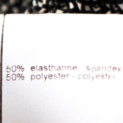 Chanel Monochrome Textured Camelia Pattern Detail Cropped Jacket M