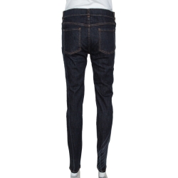 Pre Owned Chanel Dark Blue Dark Wash Denim Slim Fit Jeans M