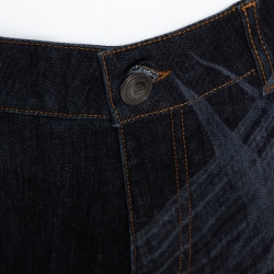 Pre Owned Chanel Dark Blue Dark Wash Denim Slim Fit Jeans M