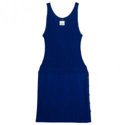 مملوكة مسبقًا Chanel Cobalt Blue Knitted Dropwaist Dress