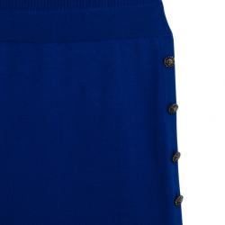 مملوكة مسبقًا Chanel Cobalt Blue Knitted Dropwaist Dress