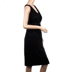 مملوكة مسبقًا Chanel Black Tweed Dress M