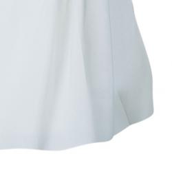 Pre Owned Chanel White Flounce High-Waist Skirt M