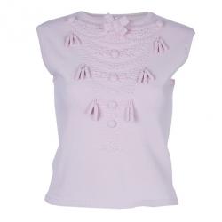 Pre Owned Chanel Pink Tassle Sleeveless Top S