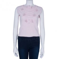 Pre Owned Chanel Pink Tassle Sleeveless Top S