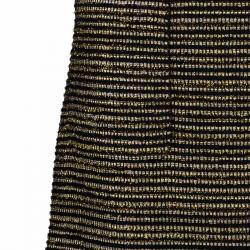Chanel Metallic Textured Skirt Suit With Pleated Top M