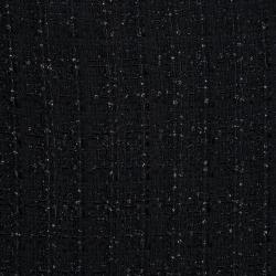 Pre Owned Chanel Black Tweed Skirt Suit M