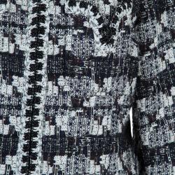 Chanel Black and White Textured Skirt Suit M