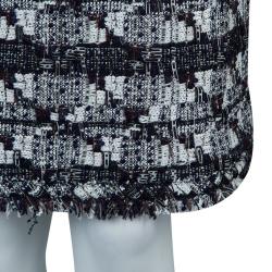 Chanel Black and White Textured Skirt Suit M
