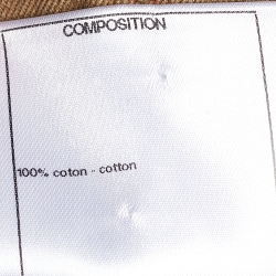 Pre Owned Chanel Brown Cotton Embroidered Overdyed Shorts S