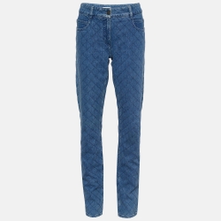 Chanel Indigo Quilted Denim Skinny Jeans M