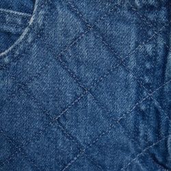 Chanel Indigo Quilted Denim Skinny Jeans M