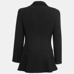 Pre Owned Chanel Vintage Black Wool Suit Jacket M