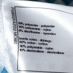 Chanel Blue Textured Synthetic Track Shorts S