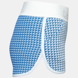 Chanel Blue Textured Synthetic Track Shorts S