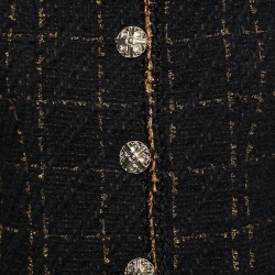 Chanel Black & Gold Tweed Braided-Trim Jacket M