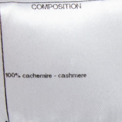 Pre Owned Chanel Navy Blue Cashmere Buttoned Sweater Top M