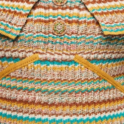 Chanel Multicolor Knit Off-Shoulder Top S