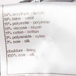 Pre Owned Chanel Black/Multicolor Tweed Crystal Trimmed Jacket S