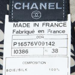 Pre Owned Chanel Printed Silk Shirt Top M