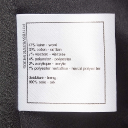 Pre Owned Chanel Black Tweed Buttoned Jacket M