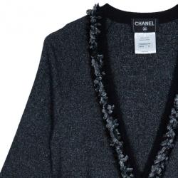 Pre Owned Chanel Grey Cashmere Long Cardigan S