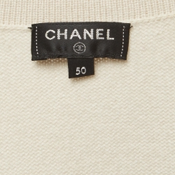 Pre Owned Chanel Multicolor Cashmere Colorblock Cardigan XXL