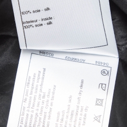 مملوكة مسبقًا Chanel Black Logo Embroidered Silk Chain Embellished Top S