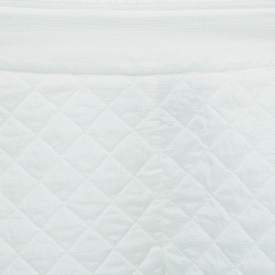 Pre Owned Chanel White Synthetic Quilted Detail Shorts S