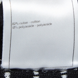 مملوكة مسبقًا Chanel Black Striped Knit Logo T-Shirt S