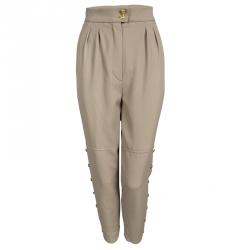 Chanel Navy Blue and Beige Wool Pant Suit S