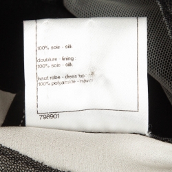 Pre Owned Chanel Black Sheer Silk Maxi Dress S